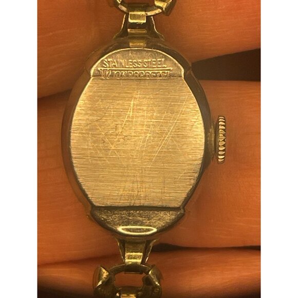 Antique Elgin Watch Art Deco MCM Speidel RGP mesh band 1920's Vintage Gold - Picture 2 of 8